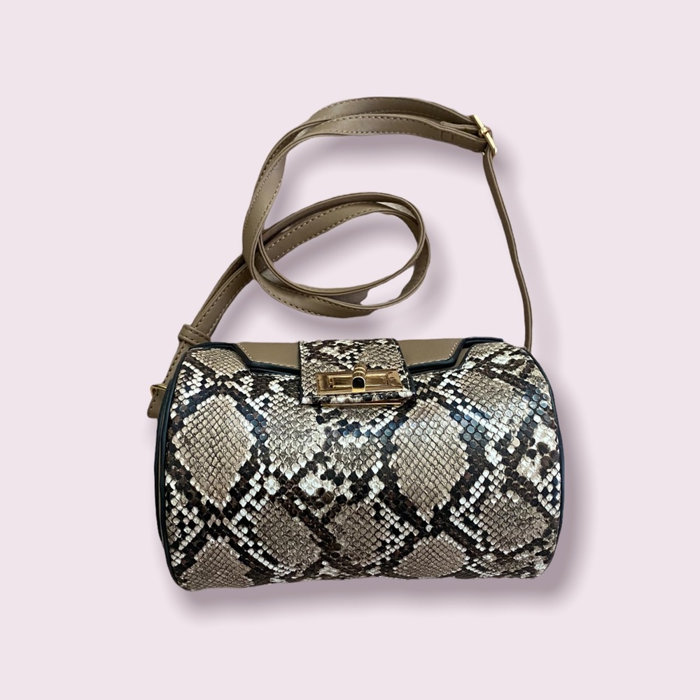 Mini Bag, with Snake Print